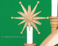 Kerzenaufstecker Aufstecker für Schwibbogen Stecker auf Kerzen Deko Schwibbögen Strahlen mit Kugel Erzgebirge Werksverkauf Seiffen