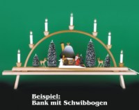 Seiffen Weihnachtshaus - Schwibbogenerhöhung Schwibbogenbank (Erhöhung) 80 cm - Bild 2