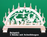 Seiffen Weihnachtshaus - Bank Kantenhocker oder Schwibbögen 4,5cm - Bild 3
