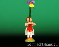 Seiffen Weihnachtshaus - Sommerblumenkind 12cm Stiefmütterchen - Bild 1