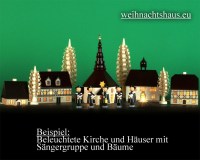 Seiffen Weihnachtshaus - Fachwerkhaus zum Beleuchten 7 cm dunkel - Bild 2