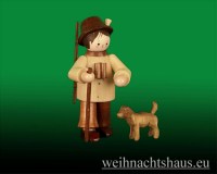 Winterkinder Neuheiten Jäger mit Hund Romy Thiel Figuren Erzgebirge