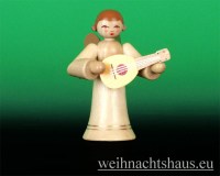 Seiffen Weihnachtshaus - Musikantenengel natur Mandoline - Bild 1