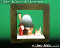 Seiffen Weihnachtshaus - Wandrahmen Dekorahmen aus Holz grün B 24 x H 24 cm - Bild 2