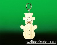 Seiffen Weihnachtshaus - Schlüsselanhänger Schneemann - Bild 1
