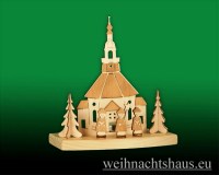 Kerzenhalter Erzgebirge Teelicht Kerzenleuchter Erzgebirge Seiffener Kirche mit Figuren