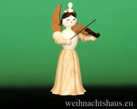 Seiffen Weihnachtshaus - Langrockengel natur Geige - Bild 1