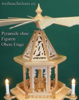 Seiffen Weihnachtshaus - Weihnachtspyramide 100 cm Pyramide mit elektrischer Beleuchtung  ohne Figuren - ohne Bestueckung - Bild 2