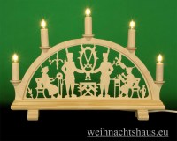 Schwibbogen Traditionell Erzgebirge erzgebirgischer Lichterbogen aus Holz Bergmann Bergmannsmotiv günstig kaufen