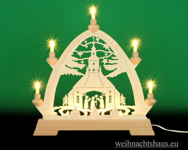 Lichterspitze Seiffen Erzgebirge Seiffener Kirche Spitze mit Lichter Schwibbogenspitze gotisch Taulin