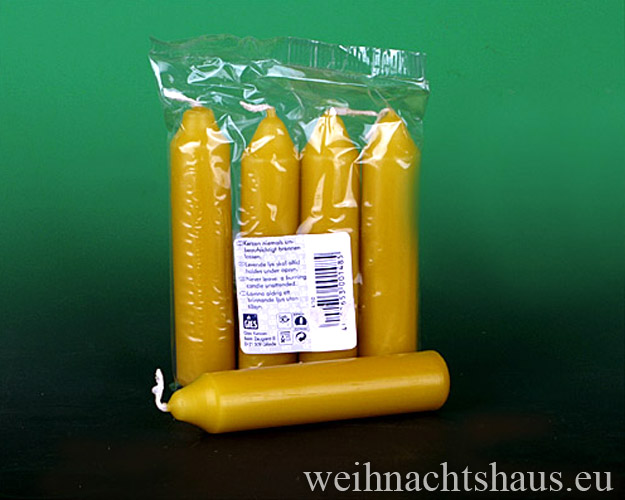 Seiffen Weihnachtshaus - Adventskerze 20 mm natur - Bild 1