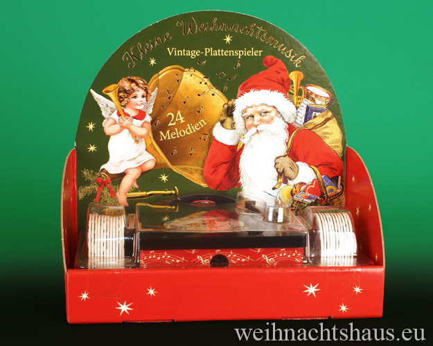Adventskalender nostalgischer Plattenspieler Weihnachtsmelodien Schallplattenspieler Kalender günstig kaufen