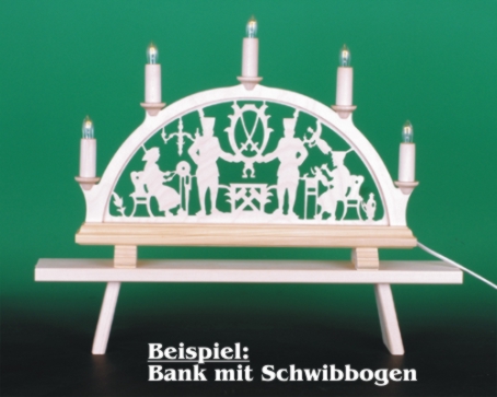 Seiffen Weihnachtshaus - Schwibbogenbank, Schwibbogenerhöhung  50 cm - Bild 2