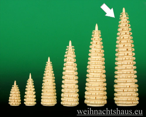Seiffen Weihnachtshaus - Rollbaum ohne Stamm 12 cm - Bild 1
