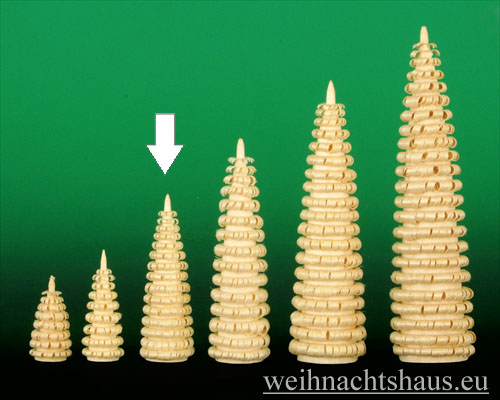 Seiffen Weihnachtshaus - Rollbaum ohne Stamm  6 cm - Bild 1