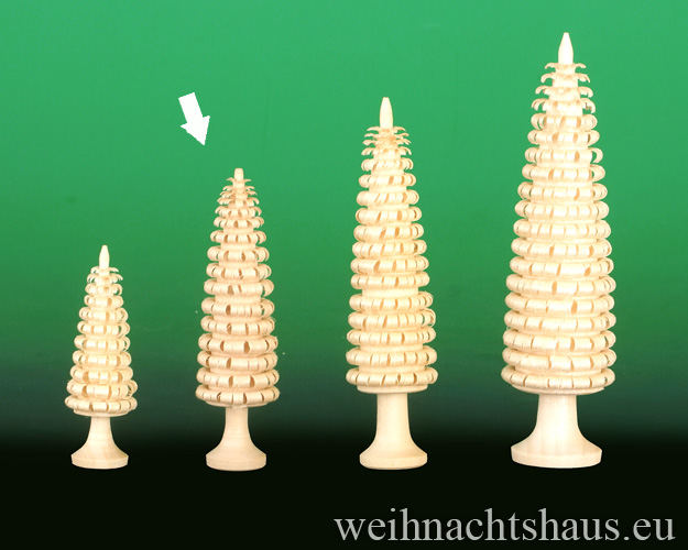 Seiffen Weihnachtshaus - Rollbaum mit Stamm  8 cm - Bild 1