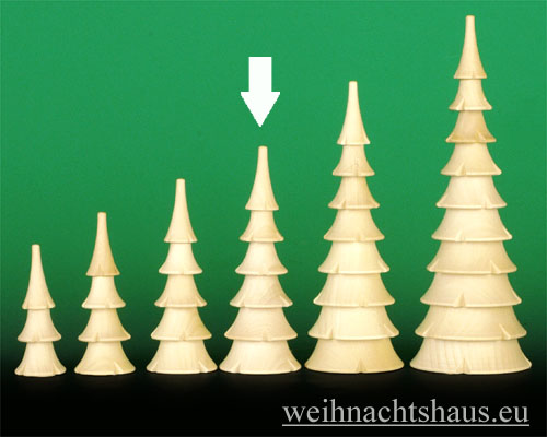 Seiffen Weihnachtshaus - Baum aus Holz gedrechselt Erzgebirge 11 cm - Bild 1
