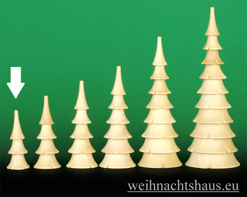 Seiffen Weihnachtshaus - Baum aus Holz gedrechselt Erzgebirge  6 cm - Bild 1