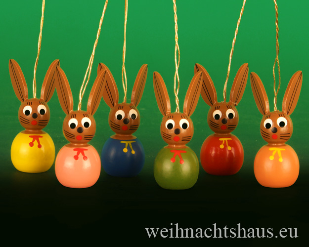 Ostern Hasen Eier zum Hängen Baumbehang Erzgebirge Holz Osterbaumbehang Osterhasenbehang Ostereier