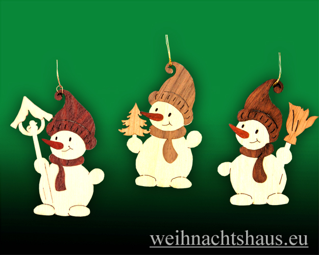 Behang Erzgebirge Baumbehang Weihnachtsbehang deko zum Hängen Schneemann