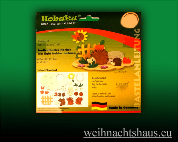 Bastelsatz Holz Bausatz Basteln Erzgebirge Bastel Kinder Kinderbasteln Teelichthalter Igelfamilie Igel Igelbasteln