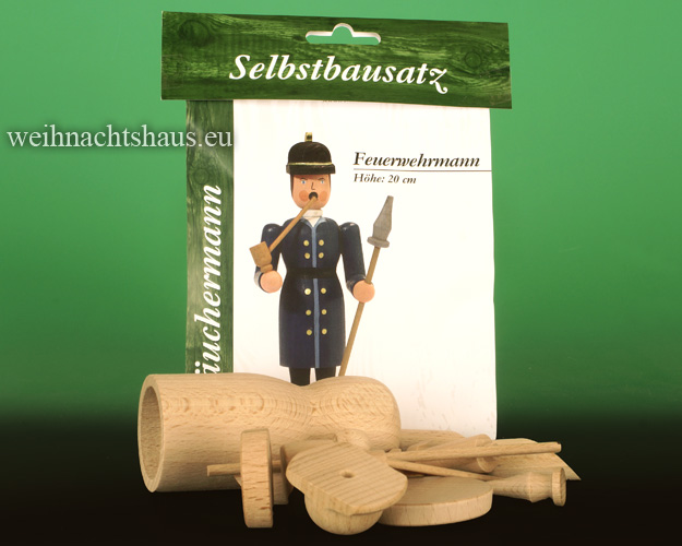 Seiffen Weihnachtshaus - Bastelsatz Räuchermann Erzgebirge Bergmann Hauer - Bild 1