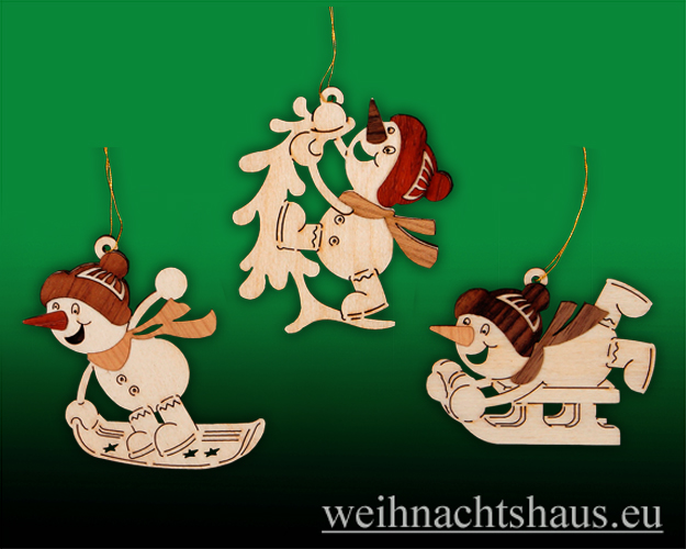 Baumbehang Erzgebirge aus Holz Behang für Weihnachten zum hängen