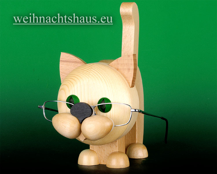 Brillenhalter für Brillen Katze Brillenständer aus Holz