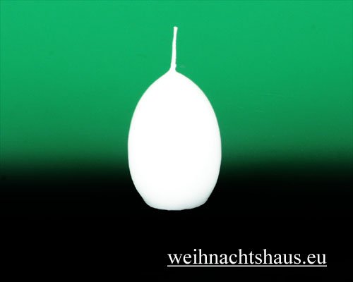 Seiffen Weihnachtshaus - Eierkerze 1 Stück 60 mm champagner-weiß - Bild 1