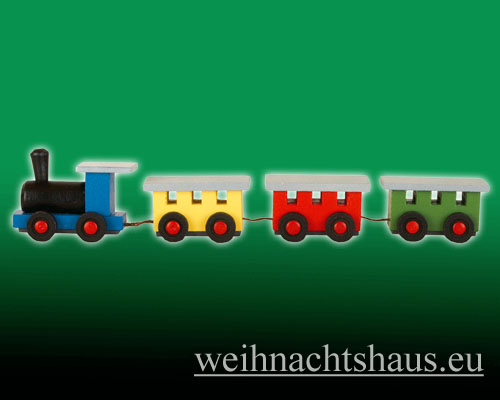 Seiffen Weihnachtshaus - Eisenbahn aus Holz-Spielzeug - Bild 1