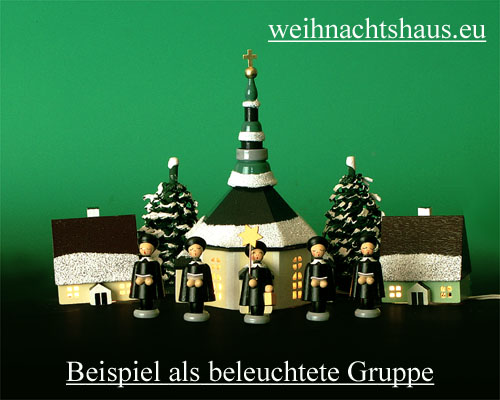 Seiffen Weihnachtshaus - Haus zum Beleuchten 4,5 cm Schnee - Bild 2