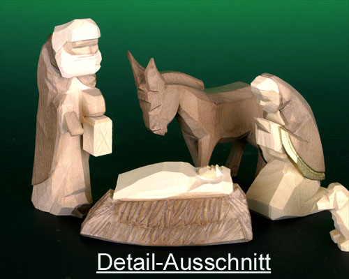 Krippe Figuren geschnitzt Erzgebirge Seiffen Kaden Schnitzerei