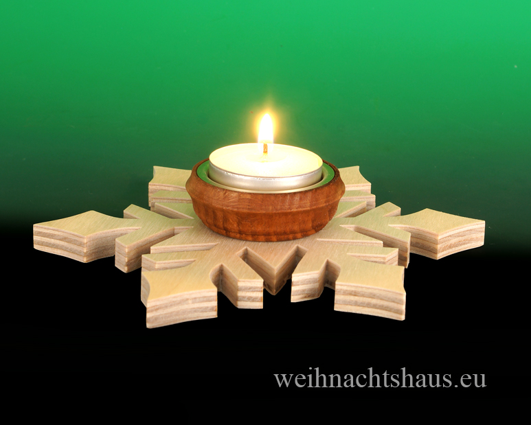Kerzenleuchter Teelicht Kristall Weihnacht Kerzenhalter aus Holz