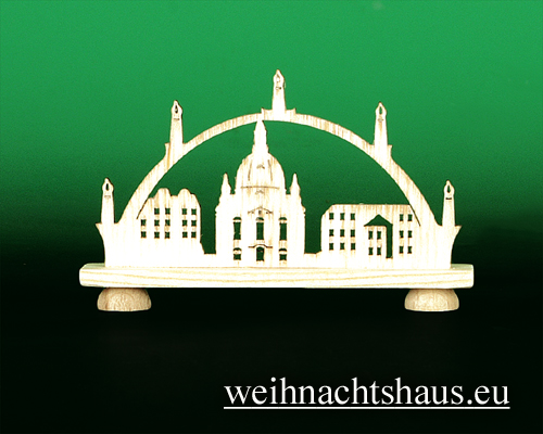 Seiffen Weihnachtshaus - Magnet Erzgebirge Kühlschrankmagnet aus Holz Dresden Frauenkirche - Bild 1