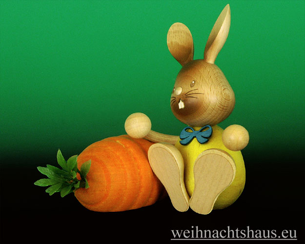 Osterhase Stupsi Hase Ostern Erzgebirge  Holz Deko Möhre Stupsihase Kuhnert