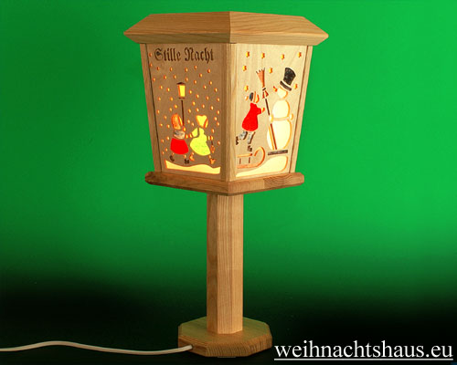 Seiffen Weihnachtshaus - Weihnachtslaterne stehend Erzgebirge 4 seitig groß Weihnachten - Bild 2