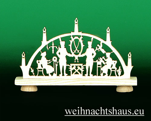 Seiffen Weihnachtshaus -  Minilichterbogen  Schwibbogen Schwarzenberg 7,5 cm - Bild 1