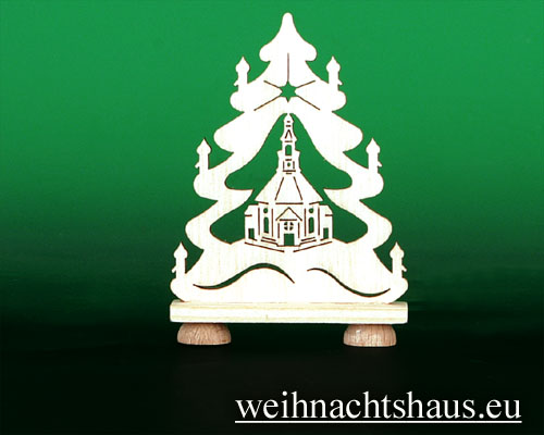 Seiffen Weihnachtshaus - Minilichterbogen  Tanne Seiffener Kirche 4,5 cm - Bild 1
