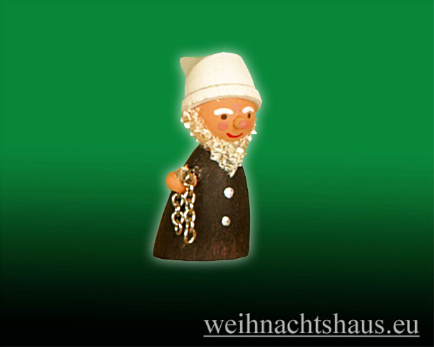 Seiffen Weihnachtshaus - Miniatur Bergwichtel mit Kette - Bild 1