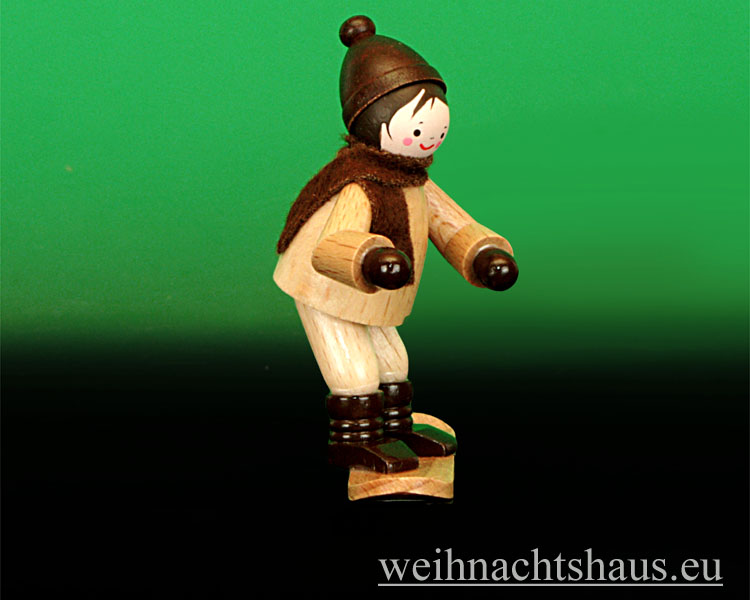 Seiffen Weihnachtshaus - Erzgebirge Winterkinder natur Snowboarder - Bild 2