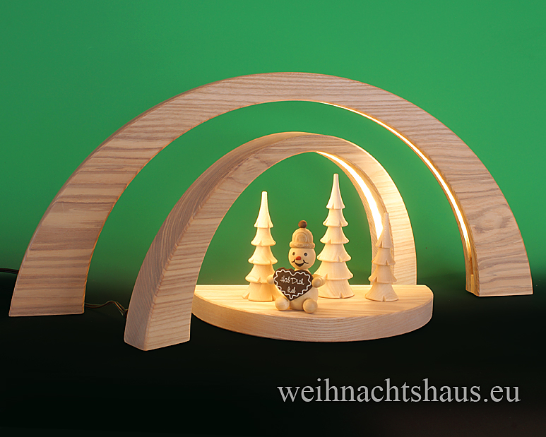 Moderner Schwibbogen aus dem Erzgebirge LED Beleuchtung 3 Teilig Harzer Seiffen Werkasverkauf