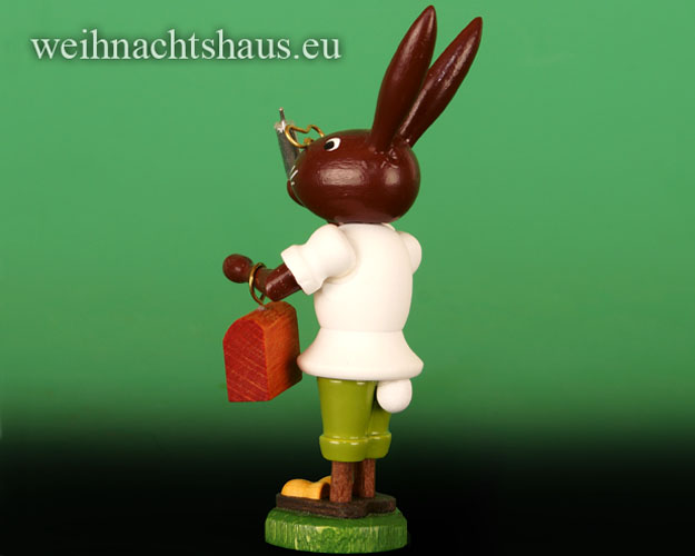 Seiffen Weihnachtshaus - Osterhase 10cm Hasendoktor - Bild 2