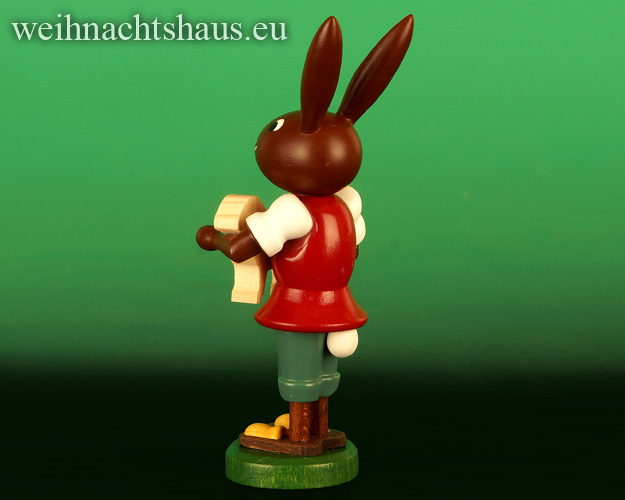 Seiffen Weihnachtshaus - Osterhase 10cm mit Osterlamm Neu 2019 - Bild 2