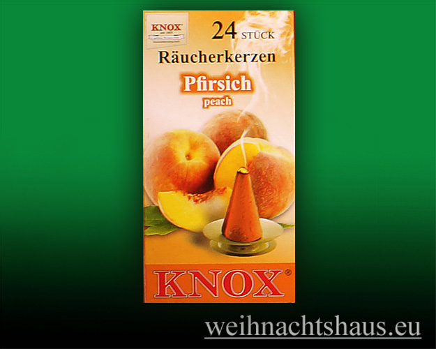 Raeucherkerzen_Knox_Erzgebirge_Neuheit_Pfirsisch_Kerzen