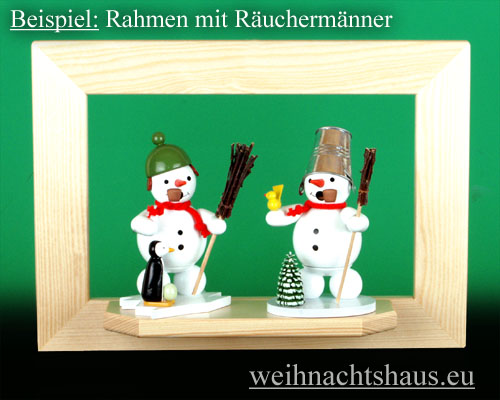 Seiffen Weihnachtshaus - Wandrahmen-Dekorahmen, natur Rahmen aus Holz    B 33 x H 24 cm - Bild 2