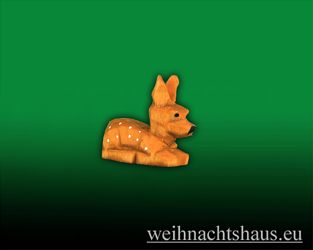 Reh geschnitzt aus Holz Erzgebirge Schnitzerei Tiere Holzfiguren