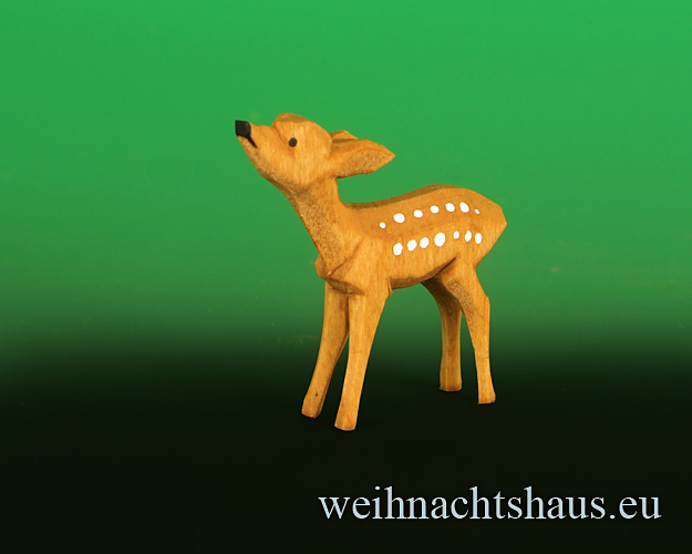 Reh geschnitzt Erzgebirge Tiere aus Holz handgeschnitzte Rehe