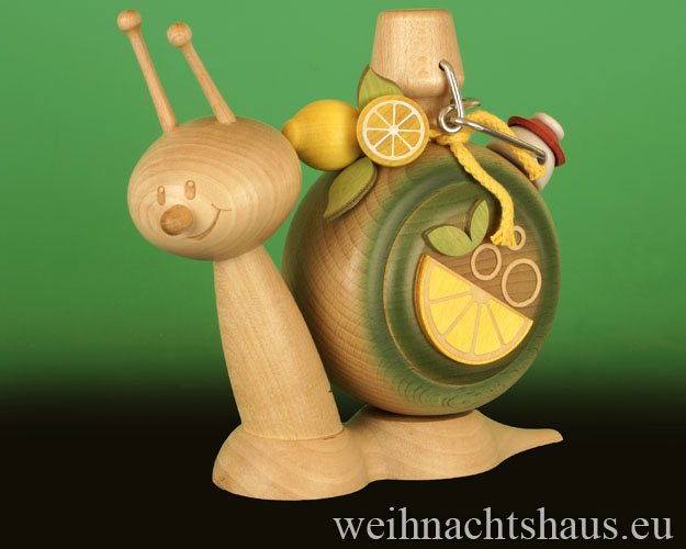 Seiffen Weihnachtshaus - <!--11-->Räucherschnecke Erzgebirge Brauseschnecke - Bild 1