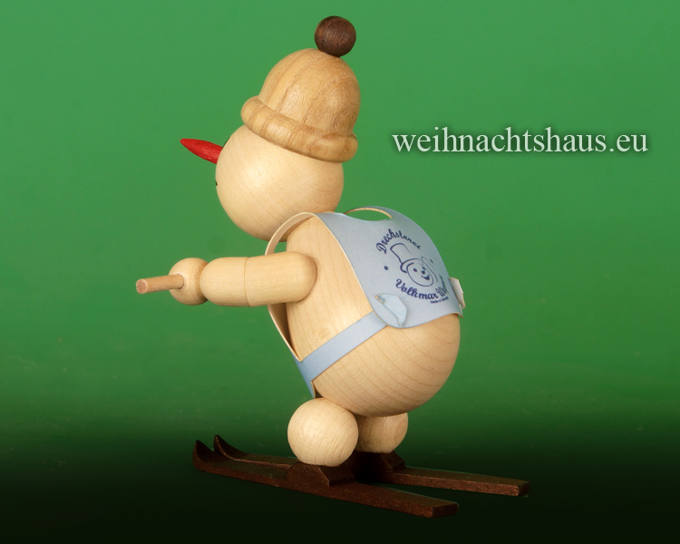 Wagner Schneemann Neuheit Schnemänner Neuheiten Kugelschneemann Skischule Anfänger Schneepflug Erzgebirge aus Holz