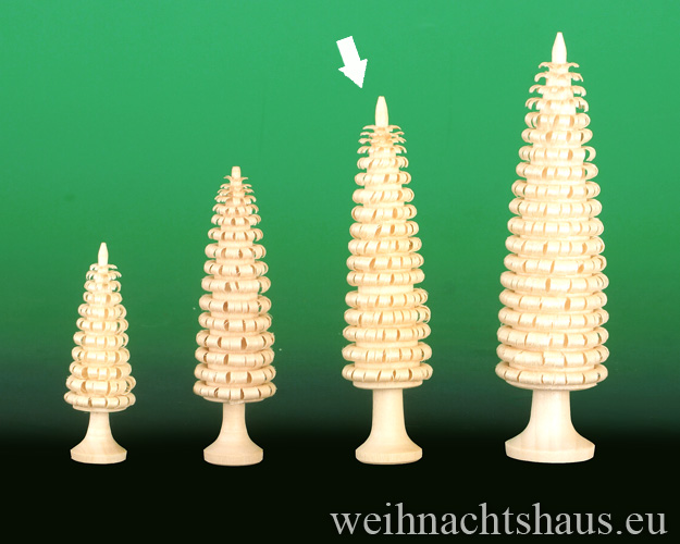 Seiffen Weihnachtshaus - Rollbaum mit Stamm 10 cm - Bild 1